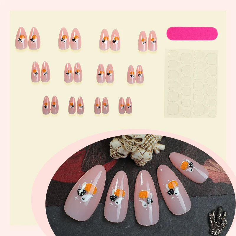 Verspielt Halloween-Themen Press-On Nagelkunst