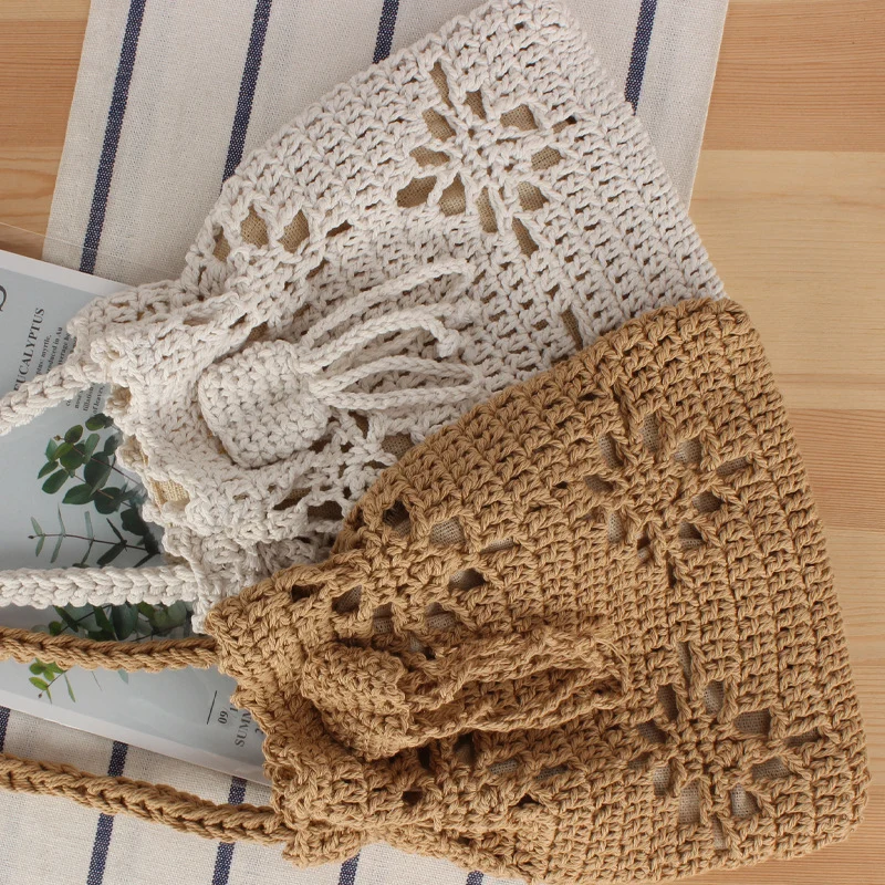 Handgeknüpfte Umhängetasche mit Blumenmuster Skanto