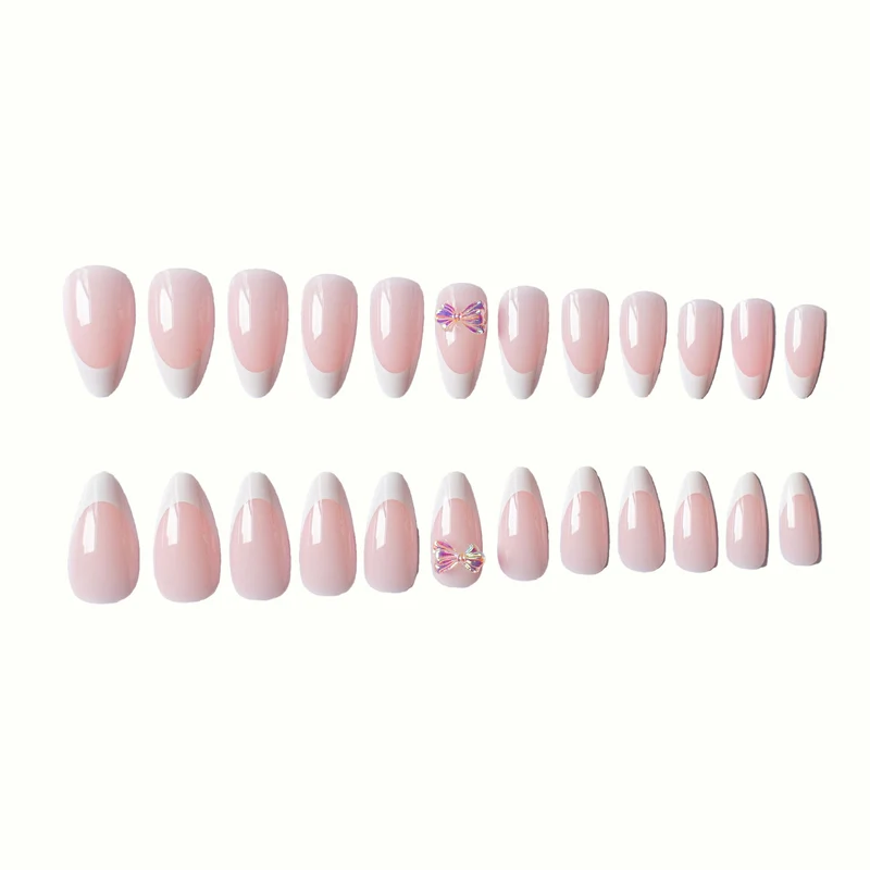 Elegantes französisches Tipp-Acryl-Nagelkunst-Set