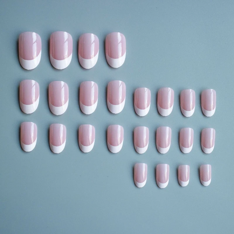 Elegantes französisches Tipp-Acryl-Nagelkunst-Set