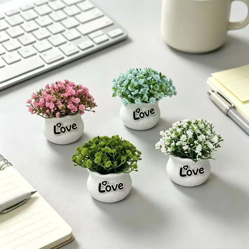 Miniatur dekoratives Blumentopfset