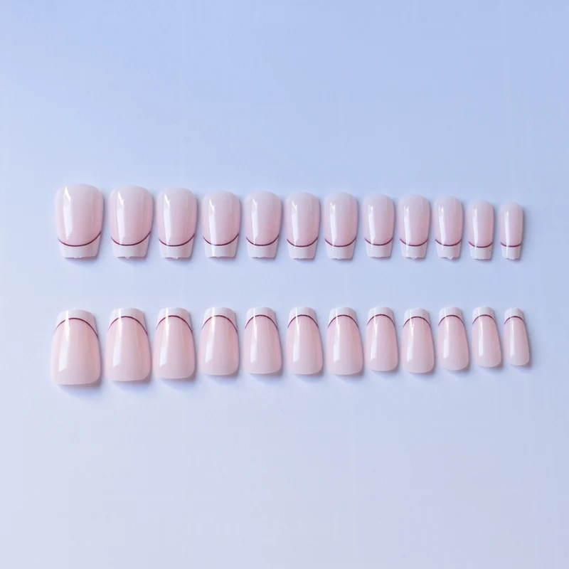 Elegante Franse Tipp Acryl Nagelkunst