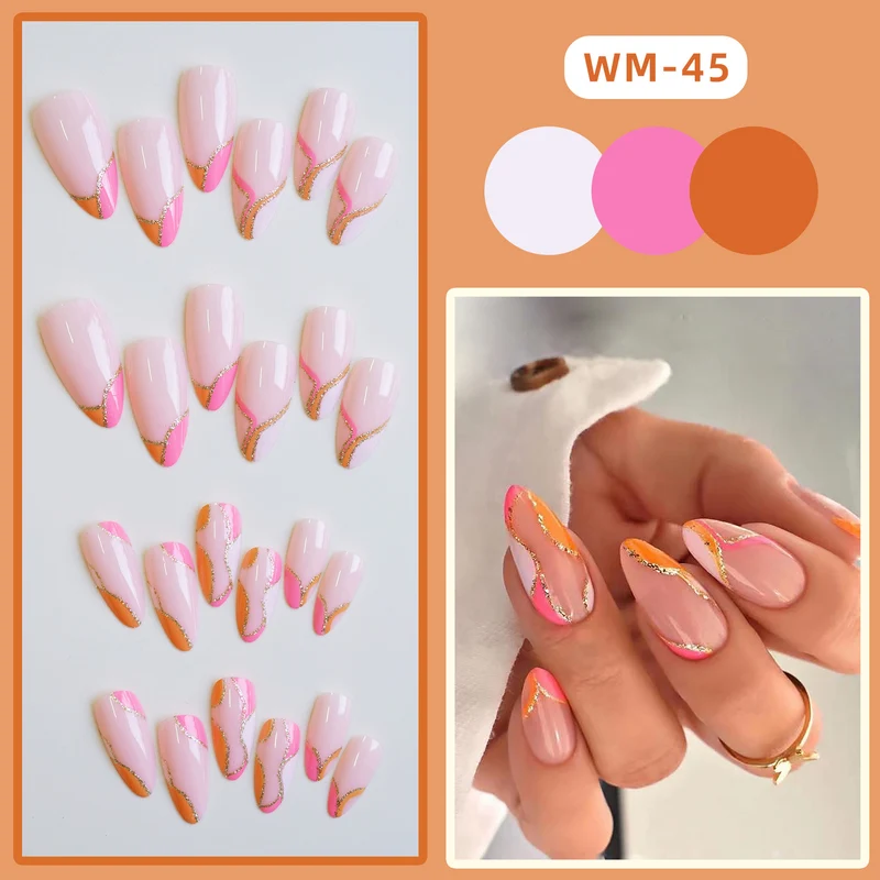 Künstlerisches Ombre Press-On Nägel Set