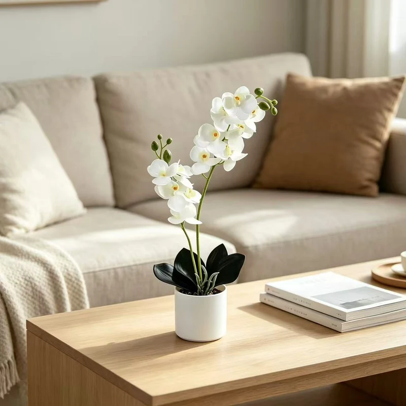 Lebensechte Orchidee Home-Dekor