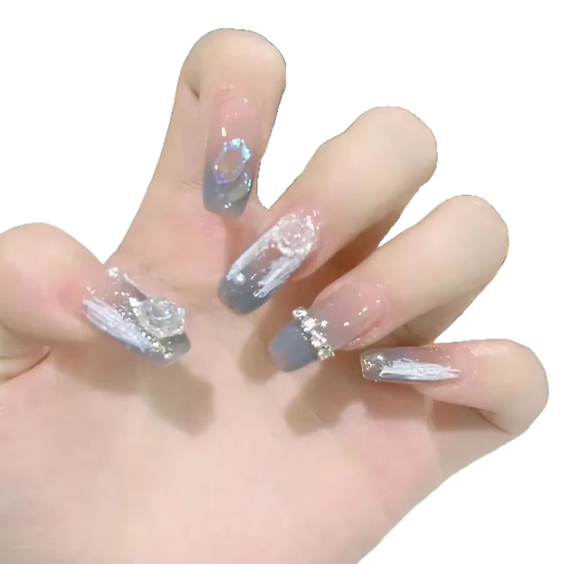 Künstlerisches Glossy Press-On Nagelkit