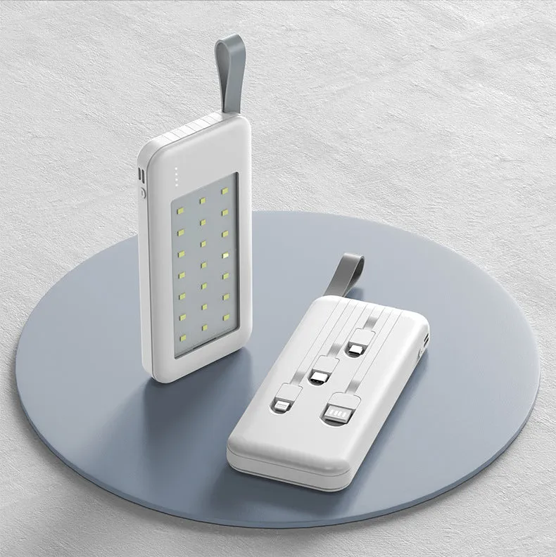 Tragbare Powerbank mit integriertem LED-Licht Skanto
