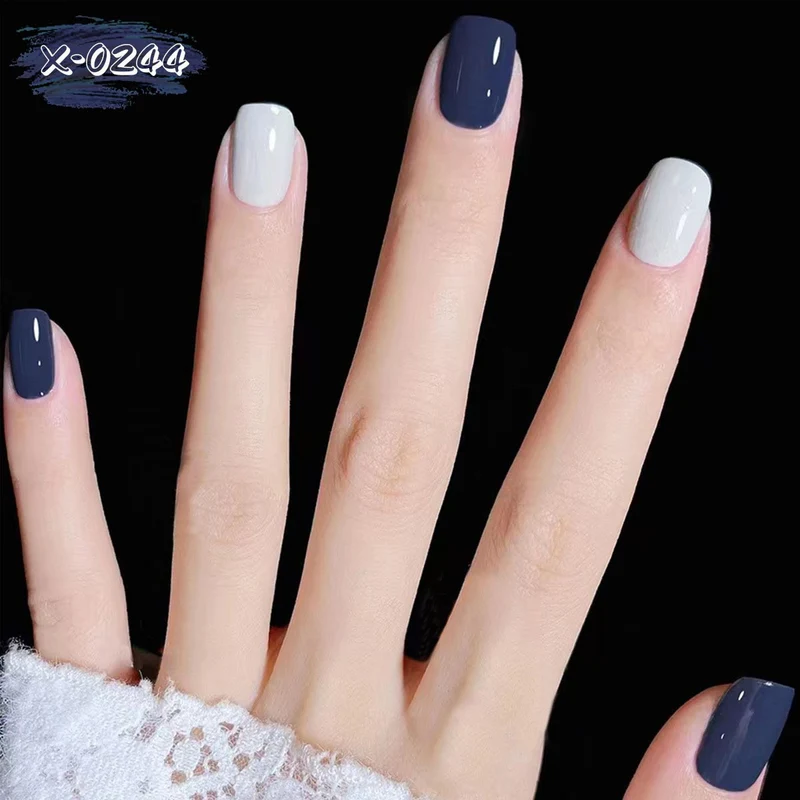 Elegantes Dual-Color-Nageldesign-Set