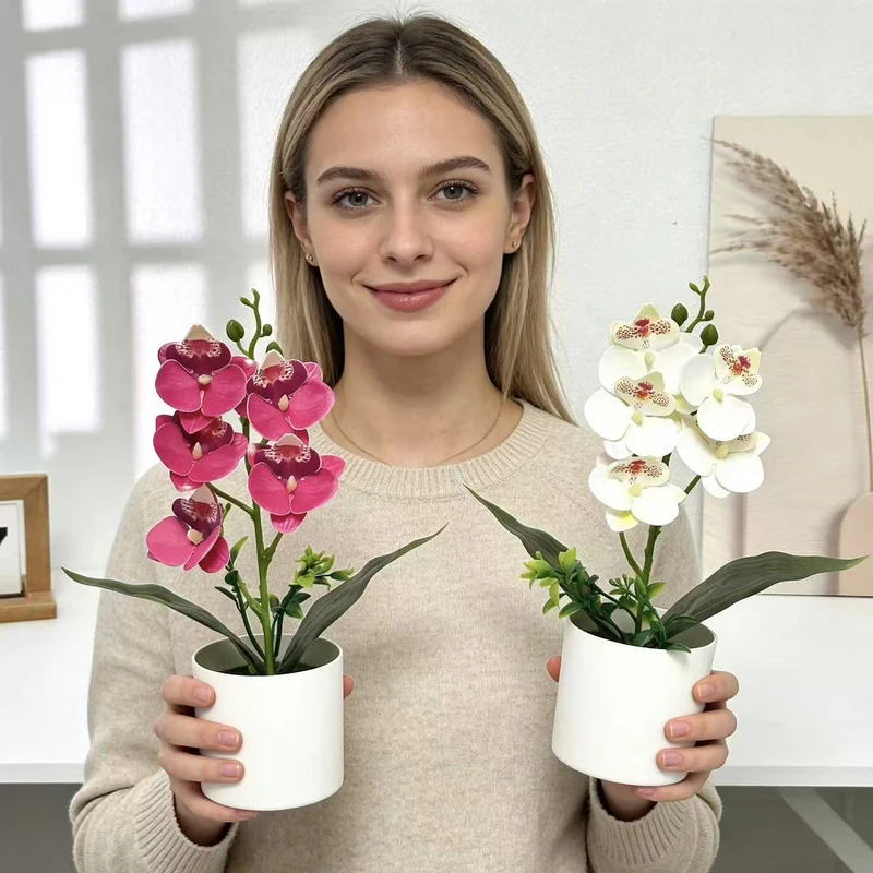 Künstliches Orchideenarrangement für die Wohnkultur-Dekoration