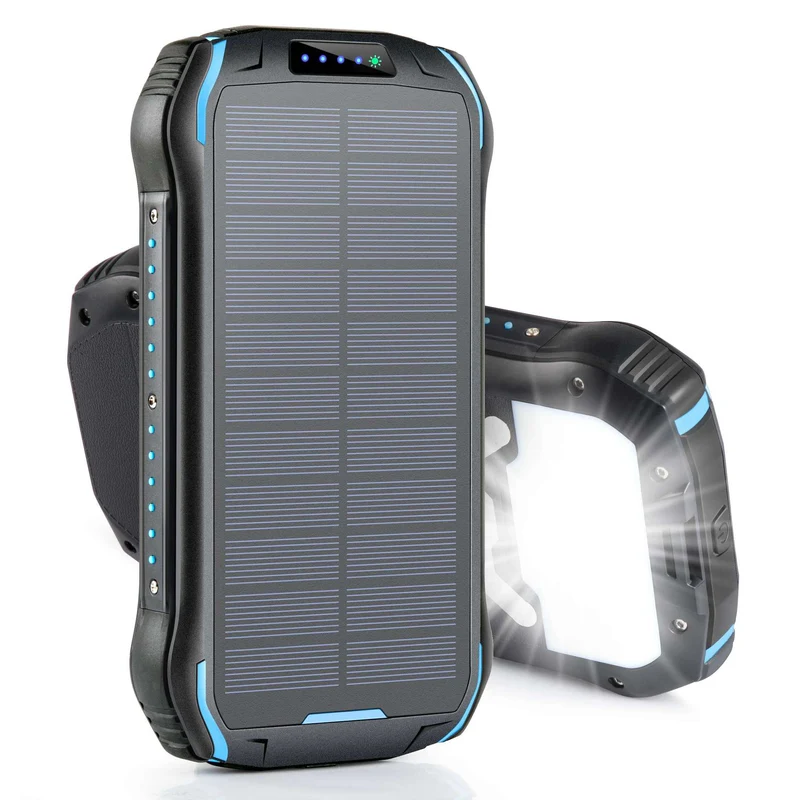 Solar Powerbank mit wasserdichtem Gehäuse und SOS-Funktion Skanto