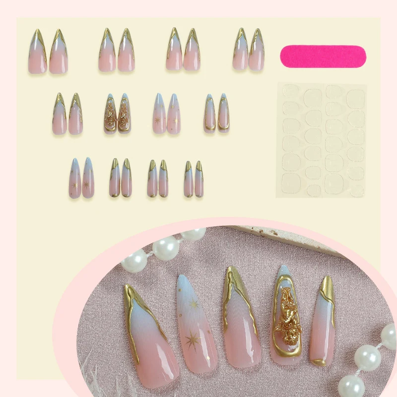 Luxuriöses Stiletto-Nagelkunst-Set
