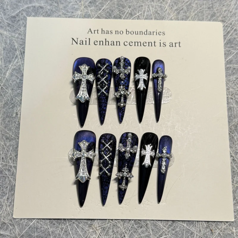 Gothic Cross Design Press-On Nägel