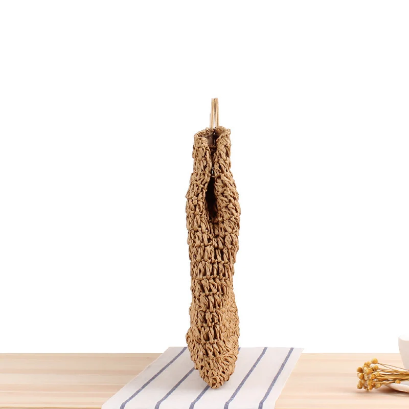 Handgemachte Korbtasche mit modernem Holzgriff Skanto