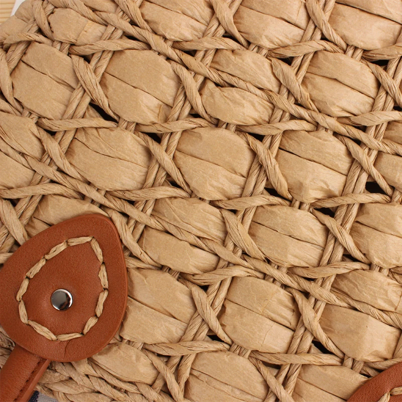 Handgemachte Korbtasche mit eleganten Lederdetails Skanto