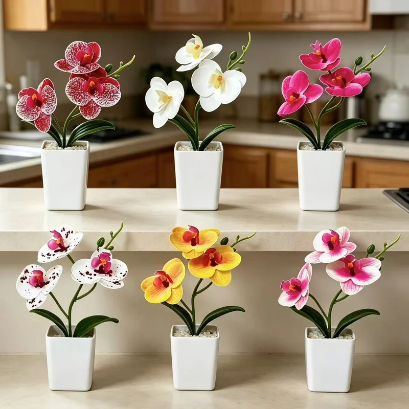 Elegantly Crafted Artificial Orchid Arrangement