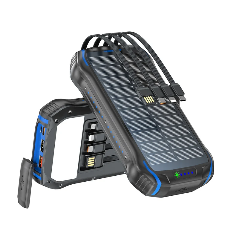 Robuste Solar Powerbank mit Schnellladefunktion und integriertem LED-Licht Skanto