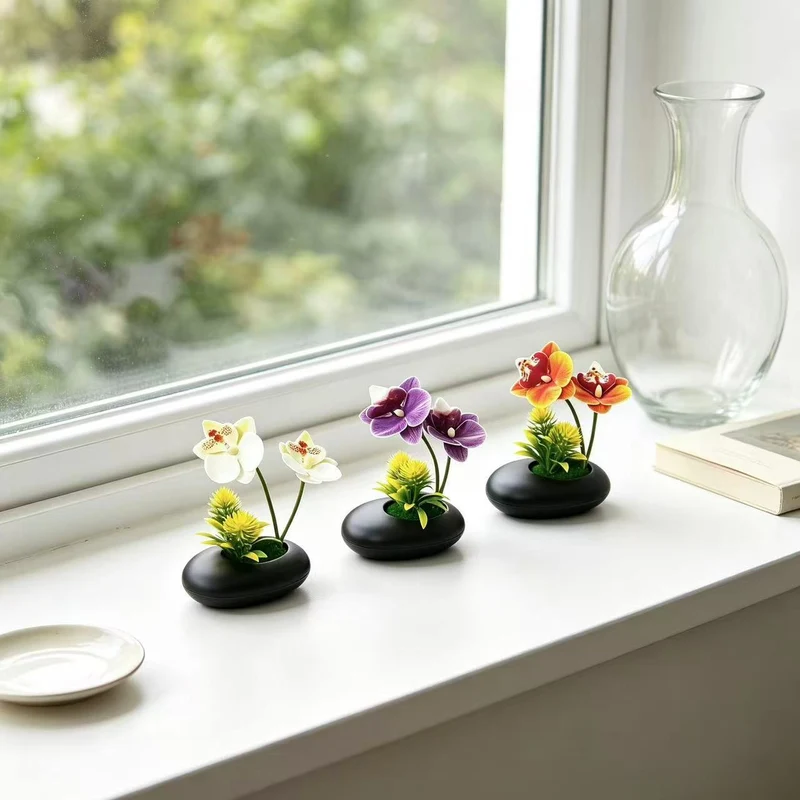 Eleganter Orchideen Dekorationstopf