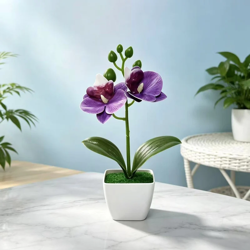 Lebensechte dekorative Orchideenpflanze für die Wohnkultur