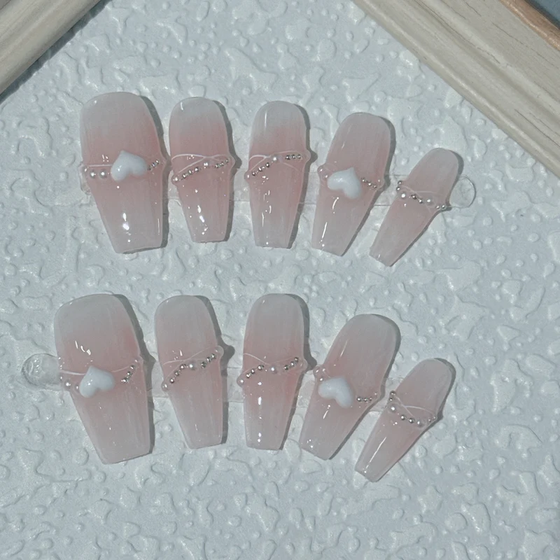 Elegantes 3D Dekoratives Druck-Nagelset