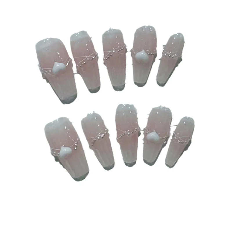 Elegantes 3D Dekoratives Druck-Nagelset