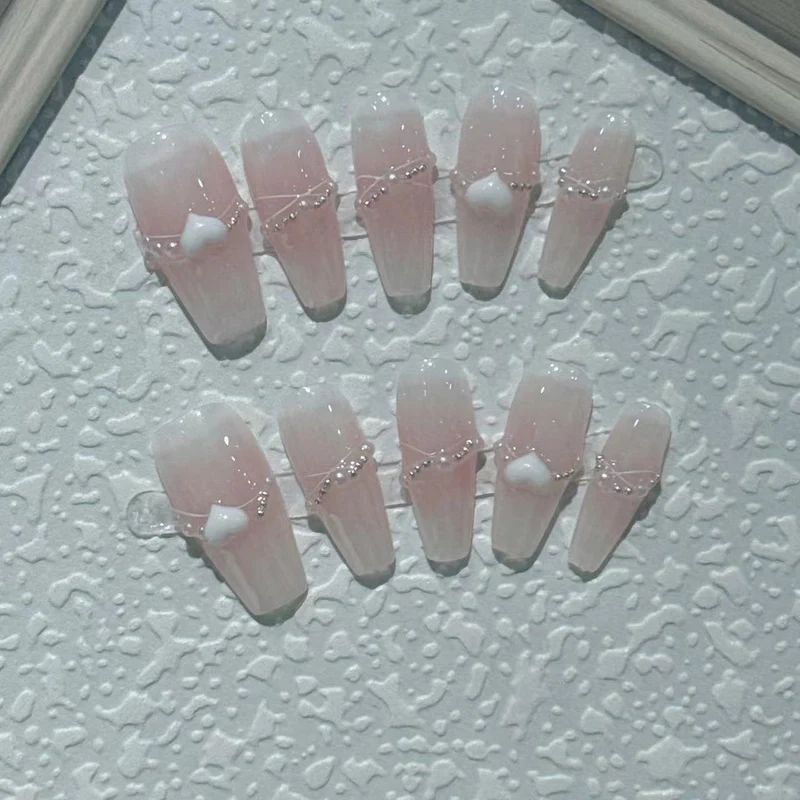 Elegantes 3D Dekoratives Druck-Nagelset