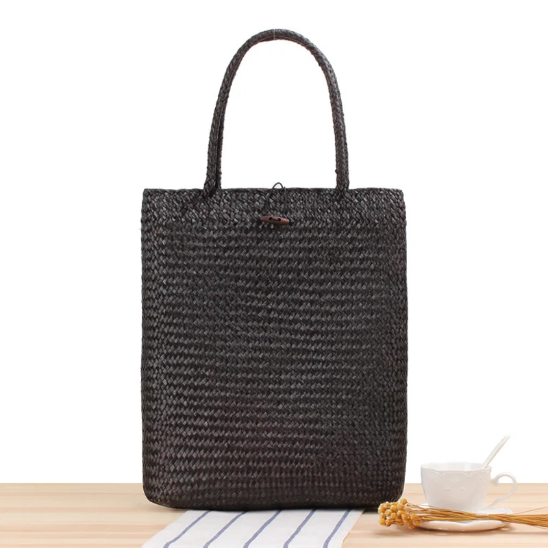 Geräumige Korbtasche mit versiegeltem Verschluss Skanto