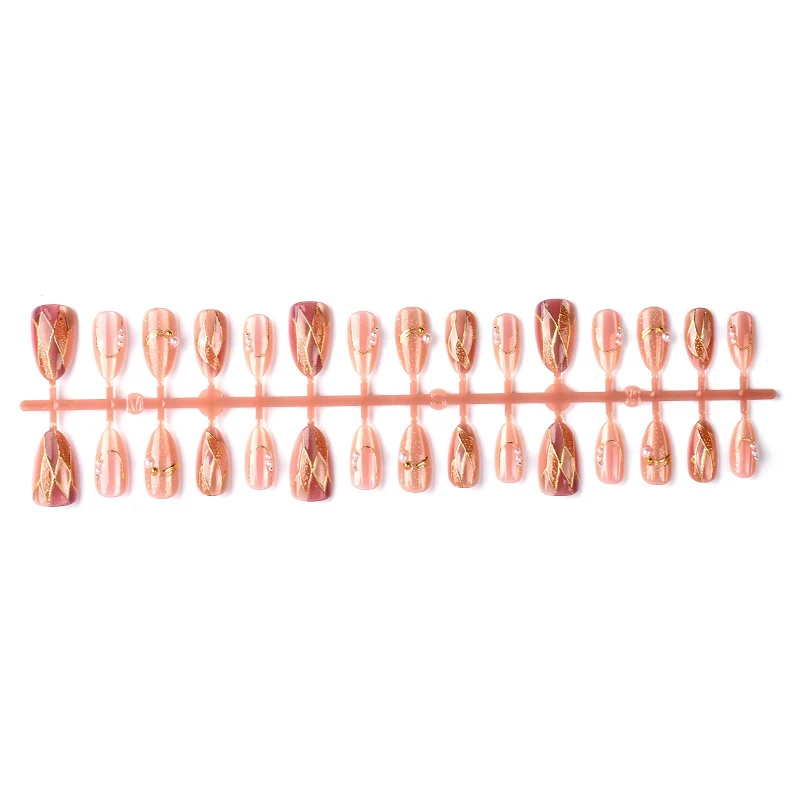 Glamourös Press-On Nagelkunst Set
