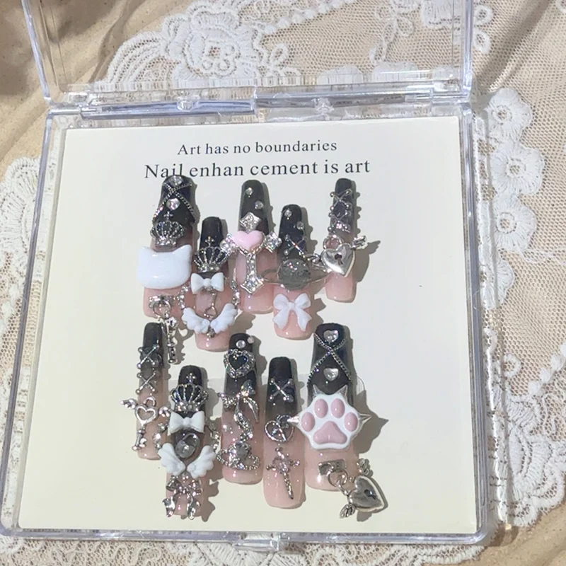 Dekorativer Strass Aufkleber Nagelkunstset