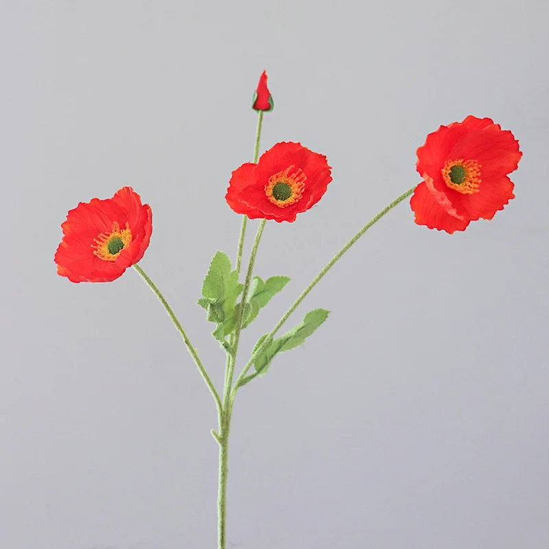 Lebensechte Mohnblumenstängel
