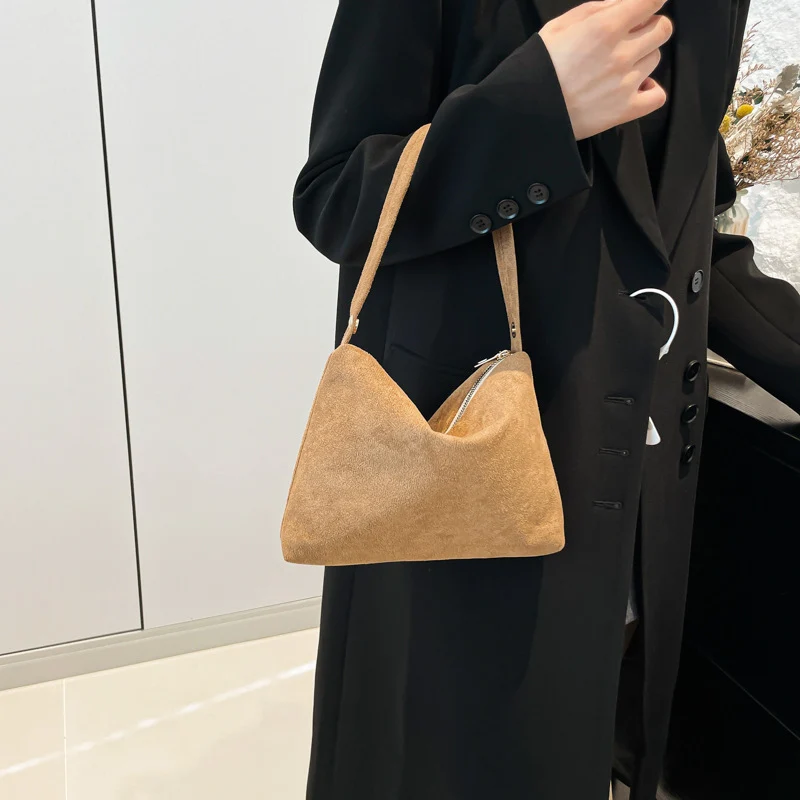 Wildleder Schulter Clutch Tasche