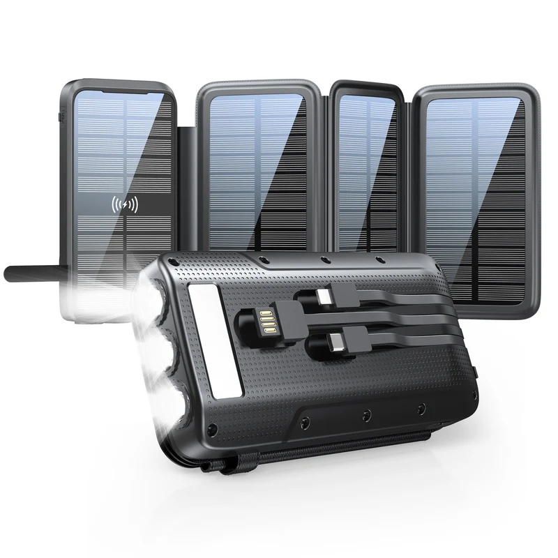 Solar-Powerbank mit LED-Leuchten Skanto
