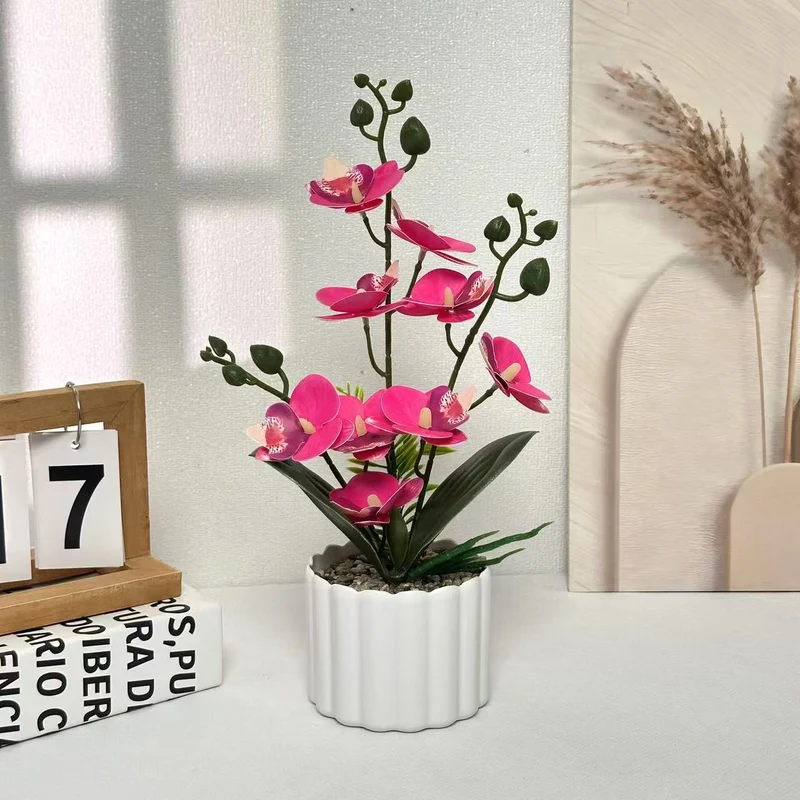 Elegante Kunst-Orchideen-Anordnung für die Inneneinrichtung zuhause