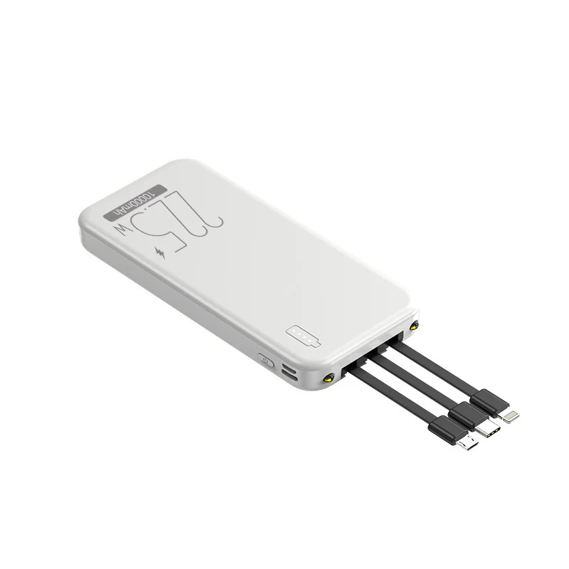 Powerbank mit integrierten Multifunktionskabeln Skanto