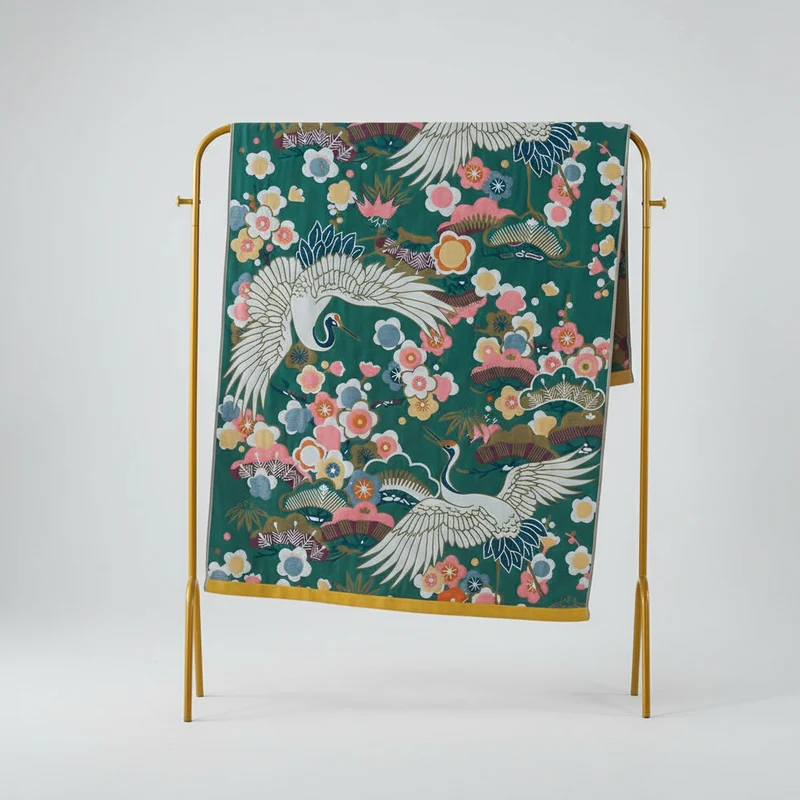 Elegante Badetuch Mit Druck - FlowerLuxe