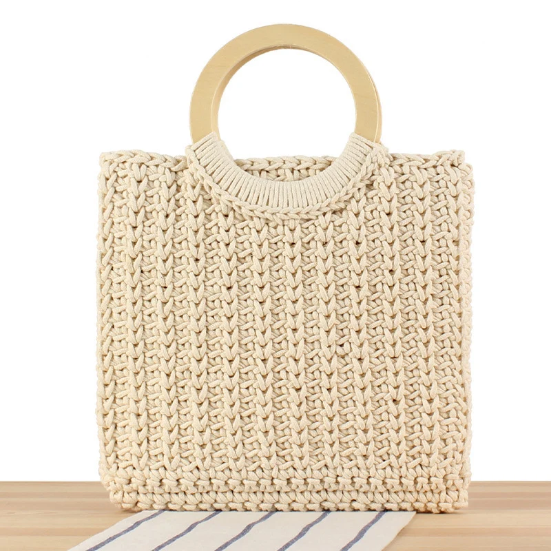 Handtasche mit modernem geometrischem Strickdesign Skanto