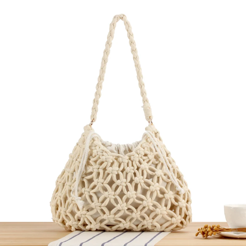 Handtasche mit kunstvollem Makramee-Design Skanto