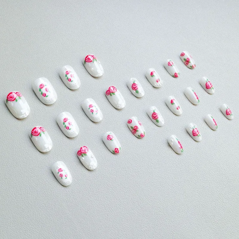 Florales Spitzen Design Nagel Kunst Set