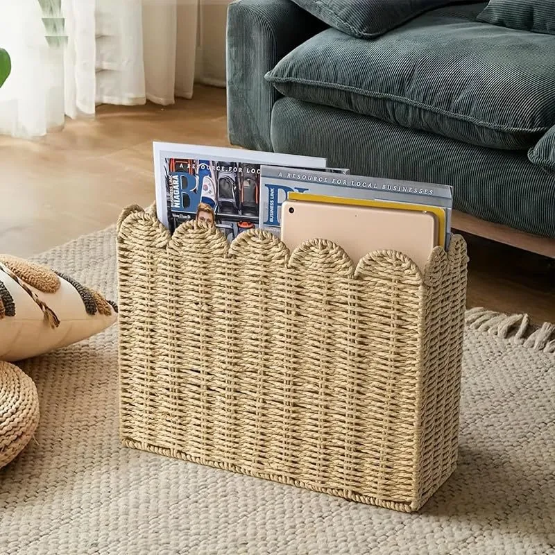 Eleganter handgefertigter geflochtener Zeitschriftenorganisator Brehn