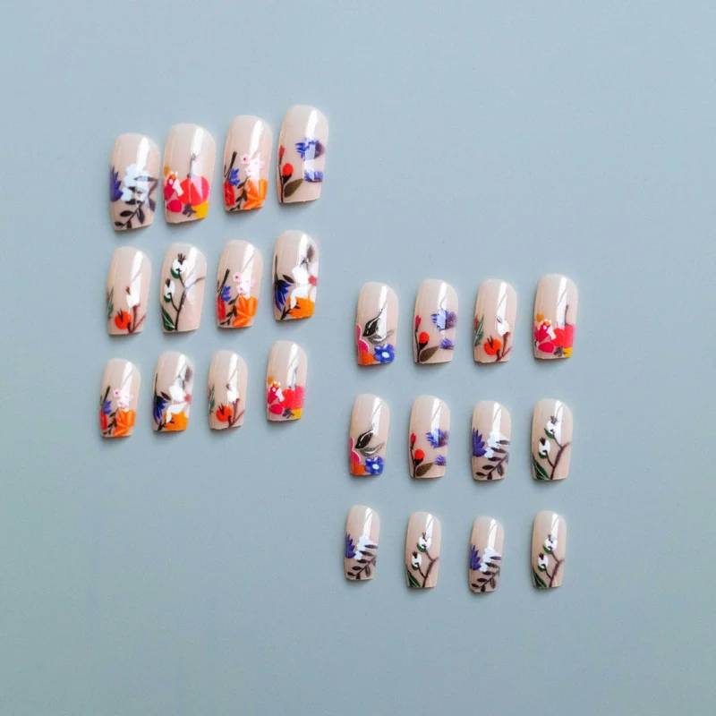 Floral Acryl Nagelkunst Set