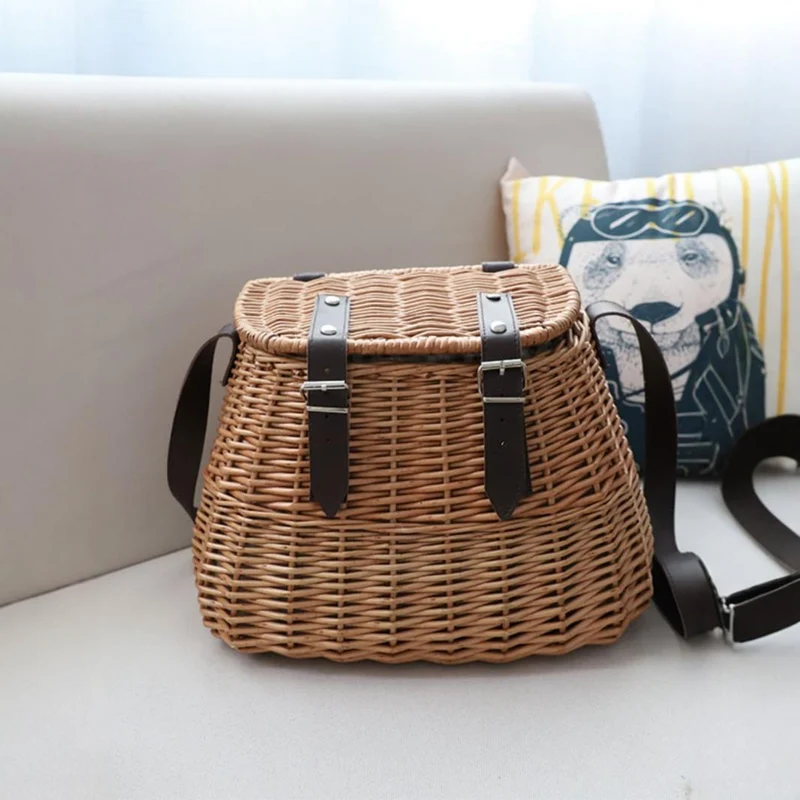 Stilvolle Gewebte Bucket Bag Brehn
