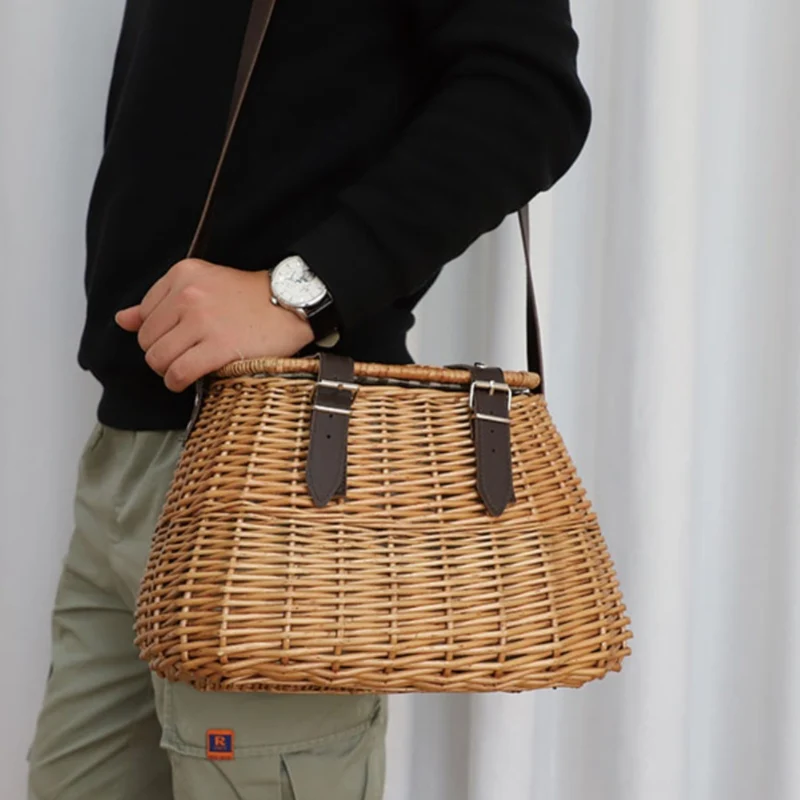 Stilvolle Gewebte Bucket Bag Brehn