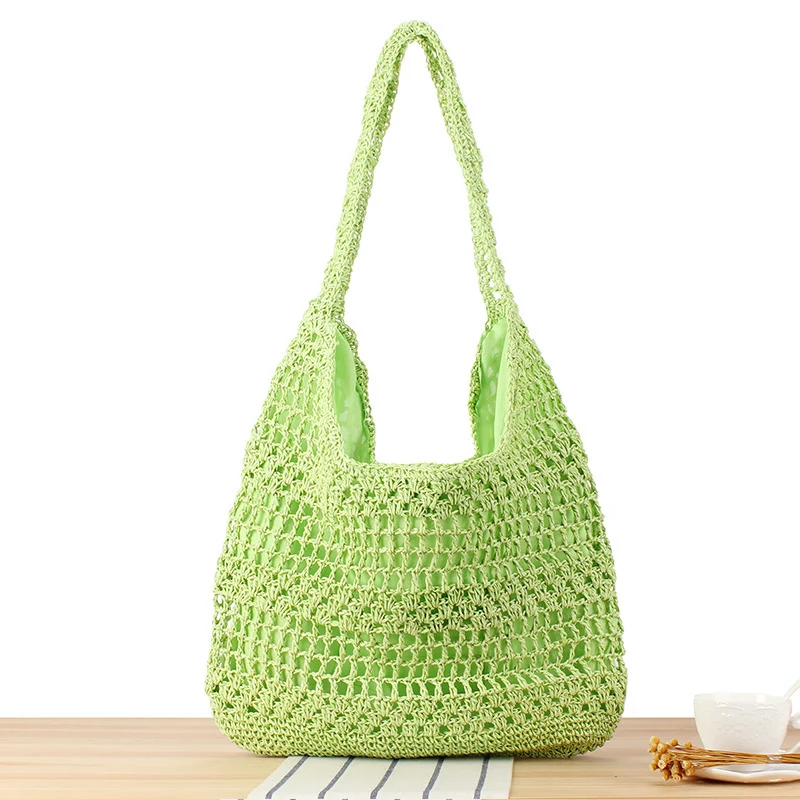Handtasche mit floraler Applikation aus Naturmaterial Skanto