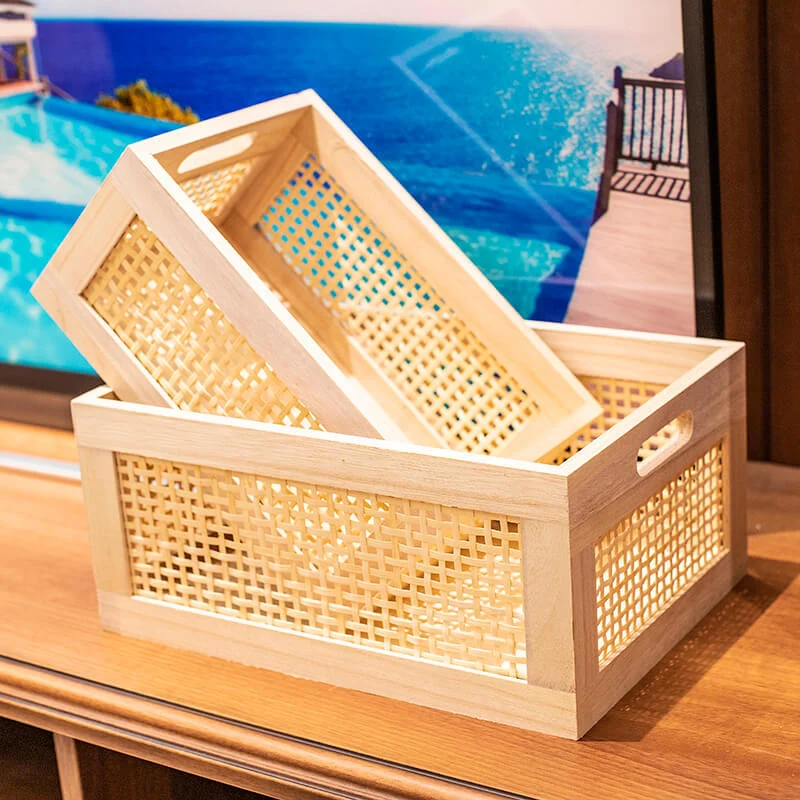 Natürliche Holzlagerbox Brehn