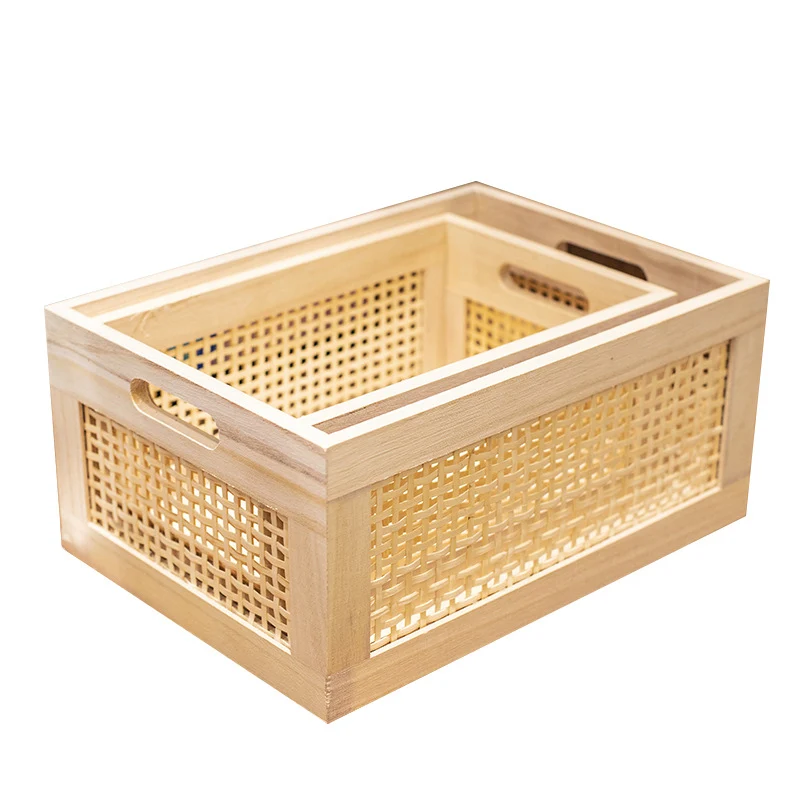 Natürliche Holzlagerbox Brehn