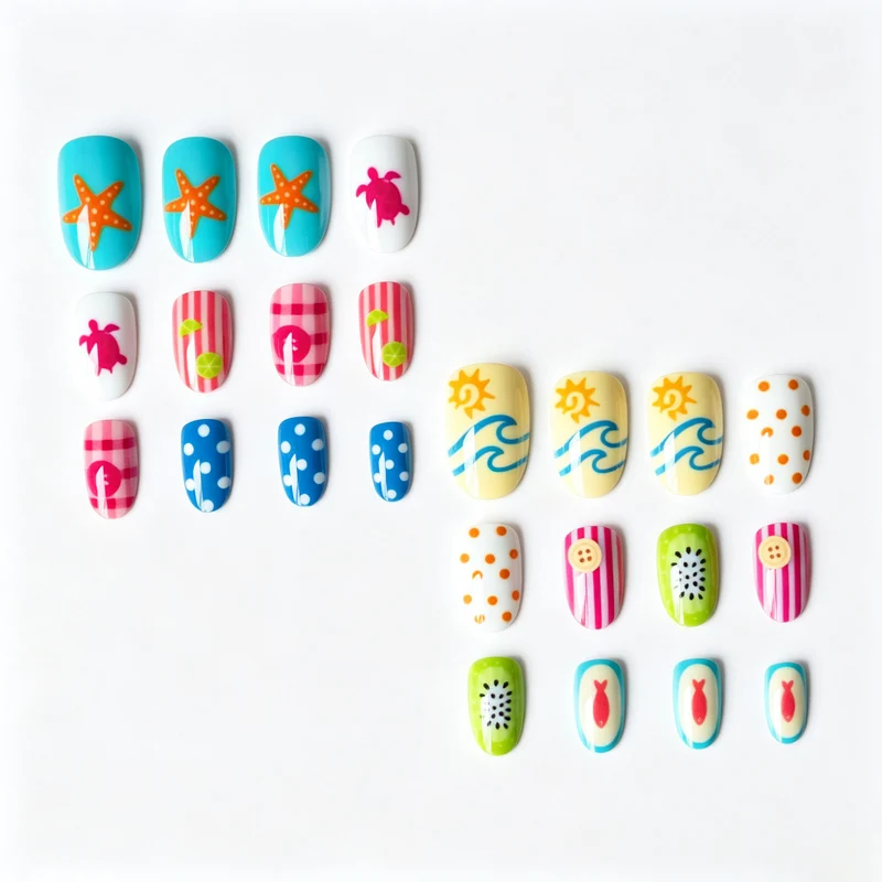 Kreatives Sommer-Thema Nagelkunst Set