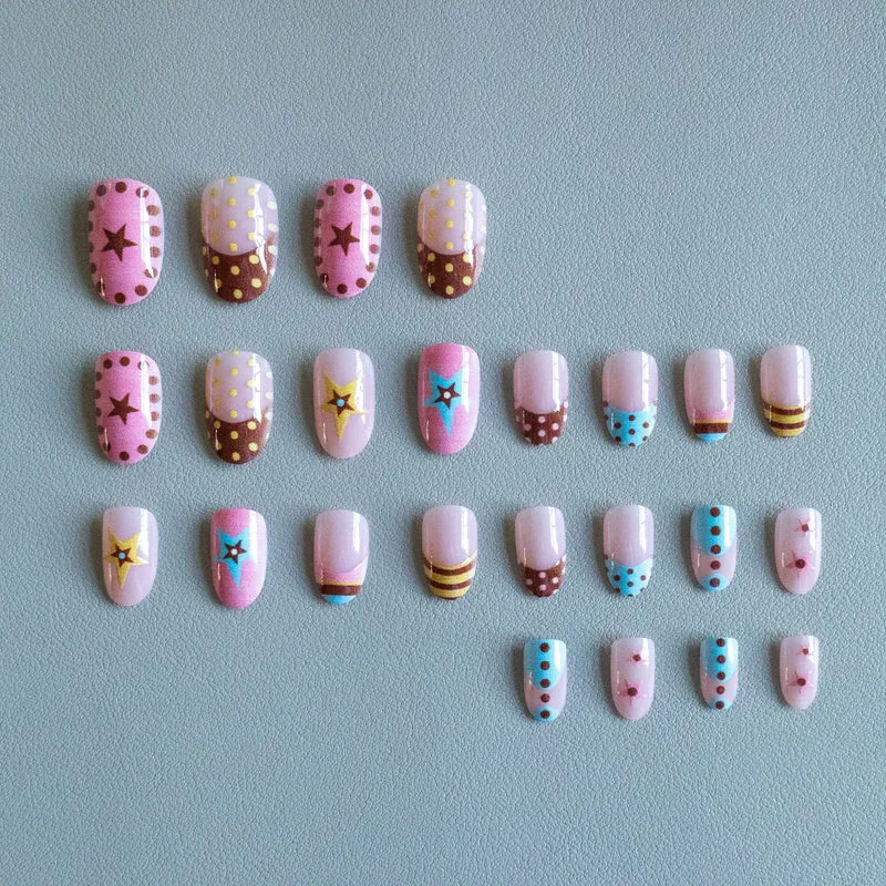 Kreatives Star-Design Nagelkunstset