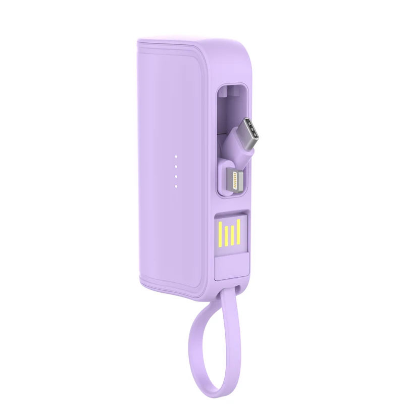 Powerbank mit integriertem Ladekabel und Digitalanzeige Skanto
