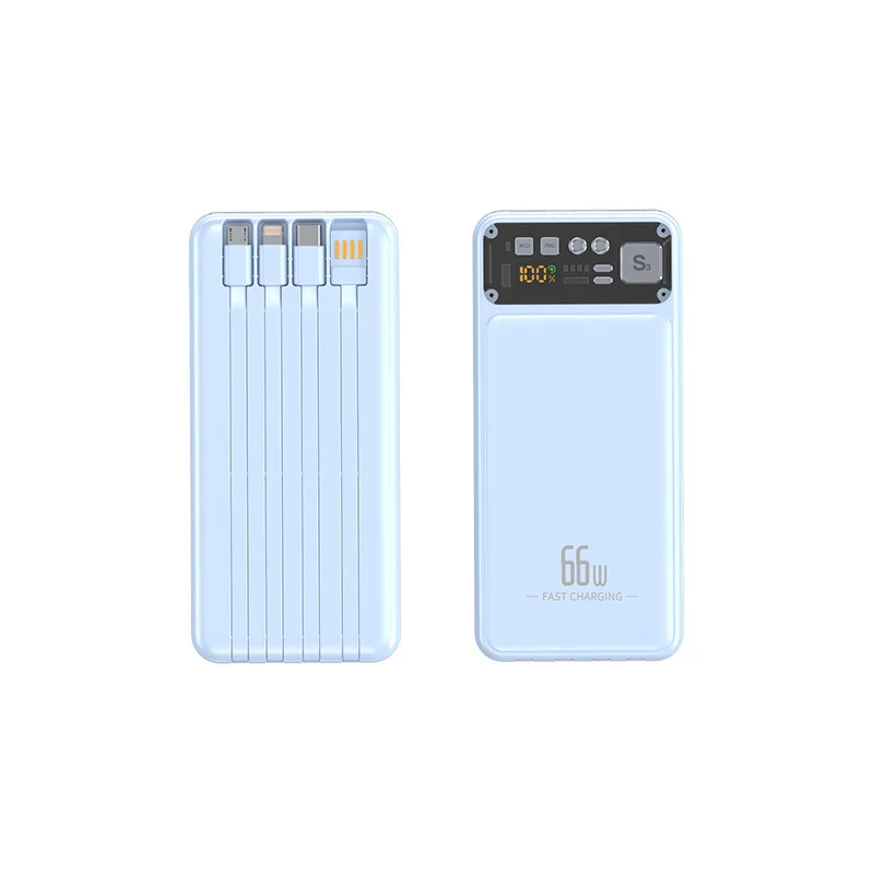 Powerbank mit integriertem Kabelsystem und digitaler Ladeanzeige Skanto