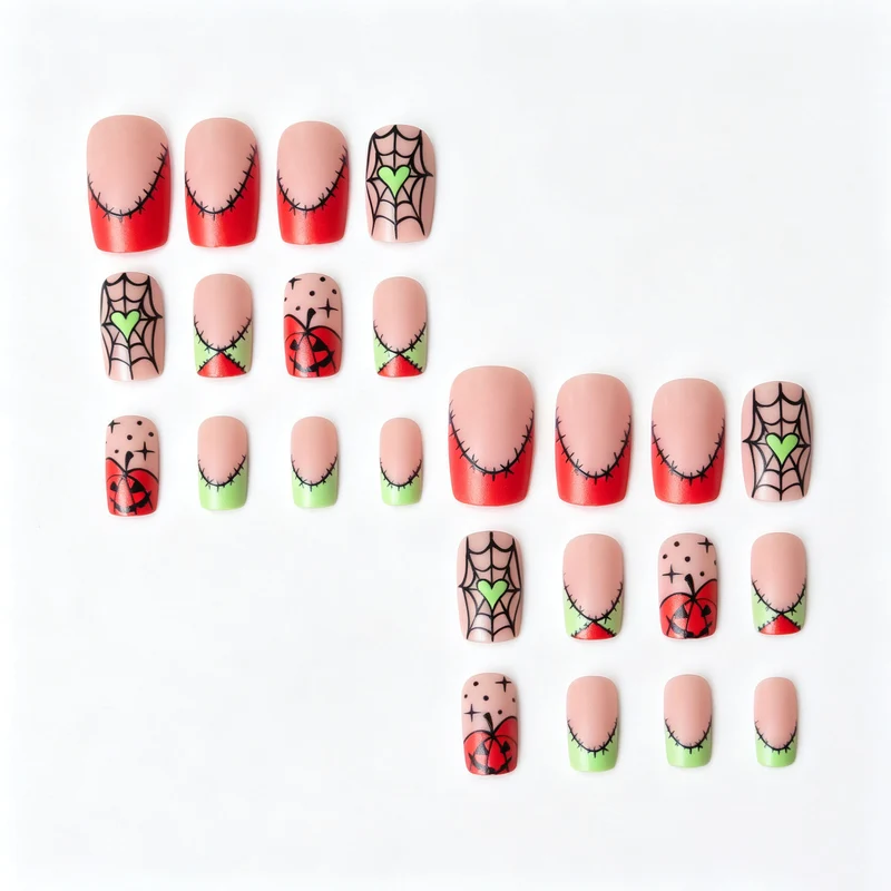 Kreatives Halloween Nagelkunst Design Kit