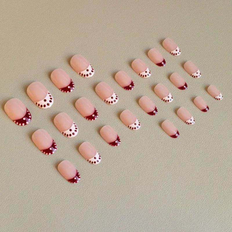 Kreatives French Tip Nagelkunst-Set