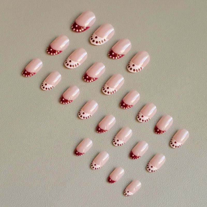 Kreatives French Tip Nagelkunst-Set